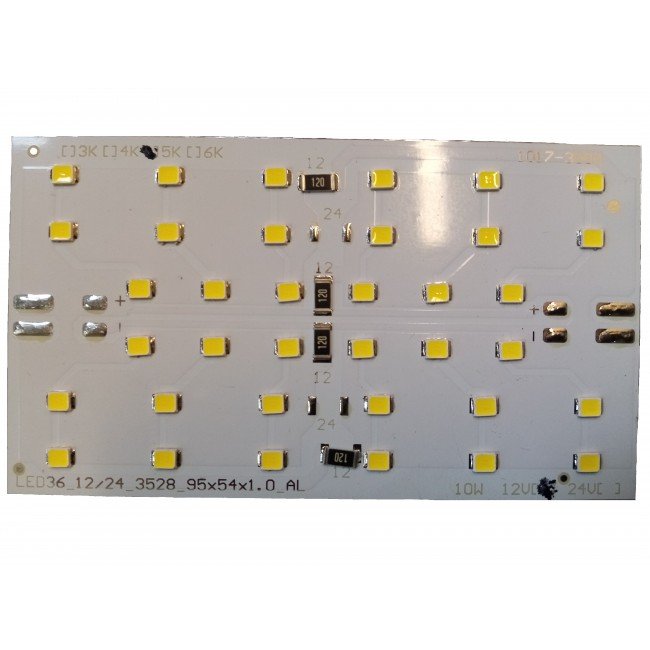 Светодиодная линейка низковольтная LED36_12/24_3528_95x54x1.0_AL   3000, 5000, 6000К